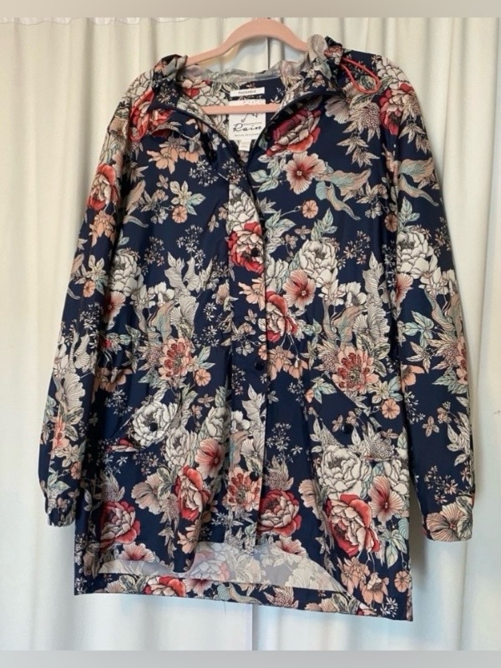 Charter Club Floral Navy Blazer